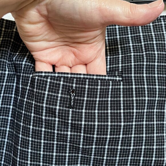 Jones New York Signature‎ Petite Black White Plaid Skort Shorts 12P Rear Pockets - Picture 4 of 8